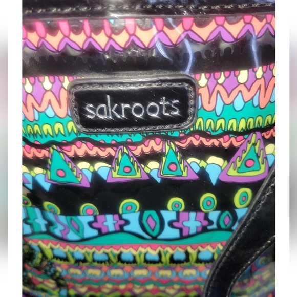 Sakroots Artist Circle Clear Fun Vinyl Summer Multicolor Tote Bag - Picture 6 of 8